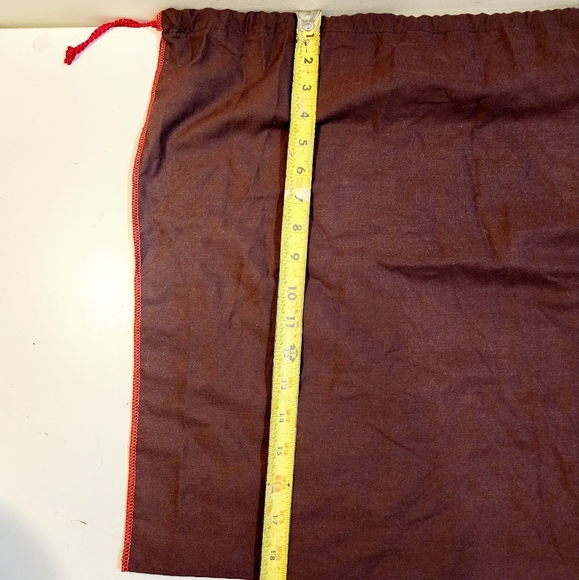 Coach Chocolate Brown Dusty Bag with Red Trim - Picture 2 of 7